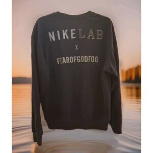 Authentic Rare NIKE LAB × Fear Of God FOG CREWNECK SWEATSHIRT XL Navy Blue Men